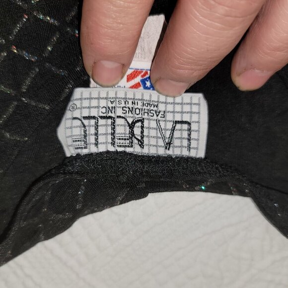 824. LA Belle Sleeveless Dress Black Sz M - Picture 5 of 7